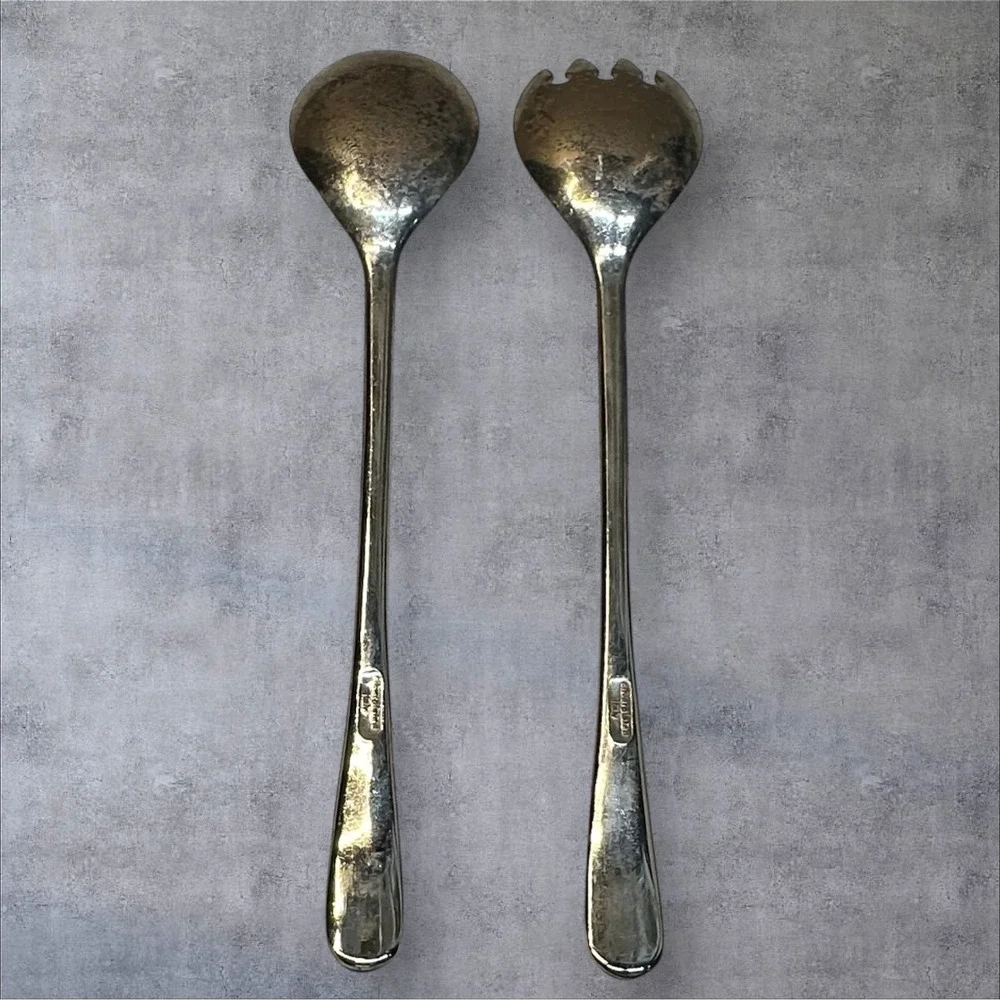 Vintage‎ Italy Silverplated Salad Serving Set 12